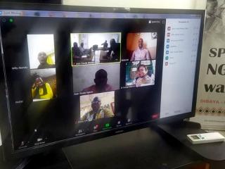 Vidéoconférence pour la préparation de la session de coaching par Internews et Kandindi