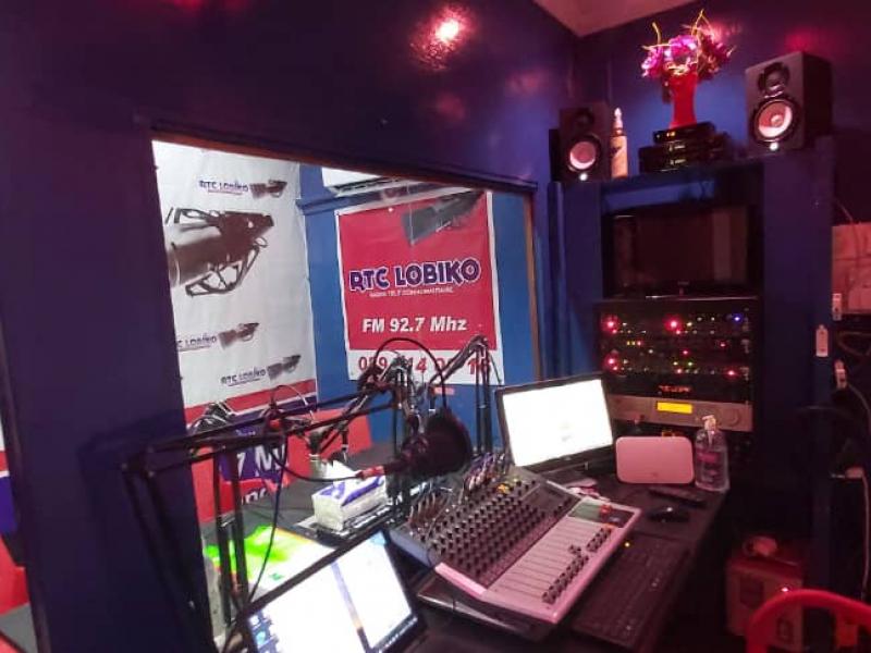 Une vue du studio de la radio Lobiko de Mbandaka